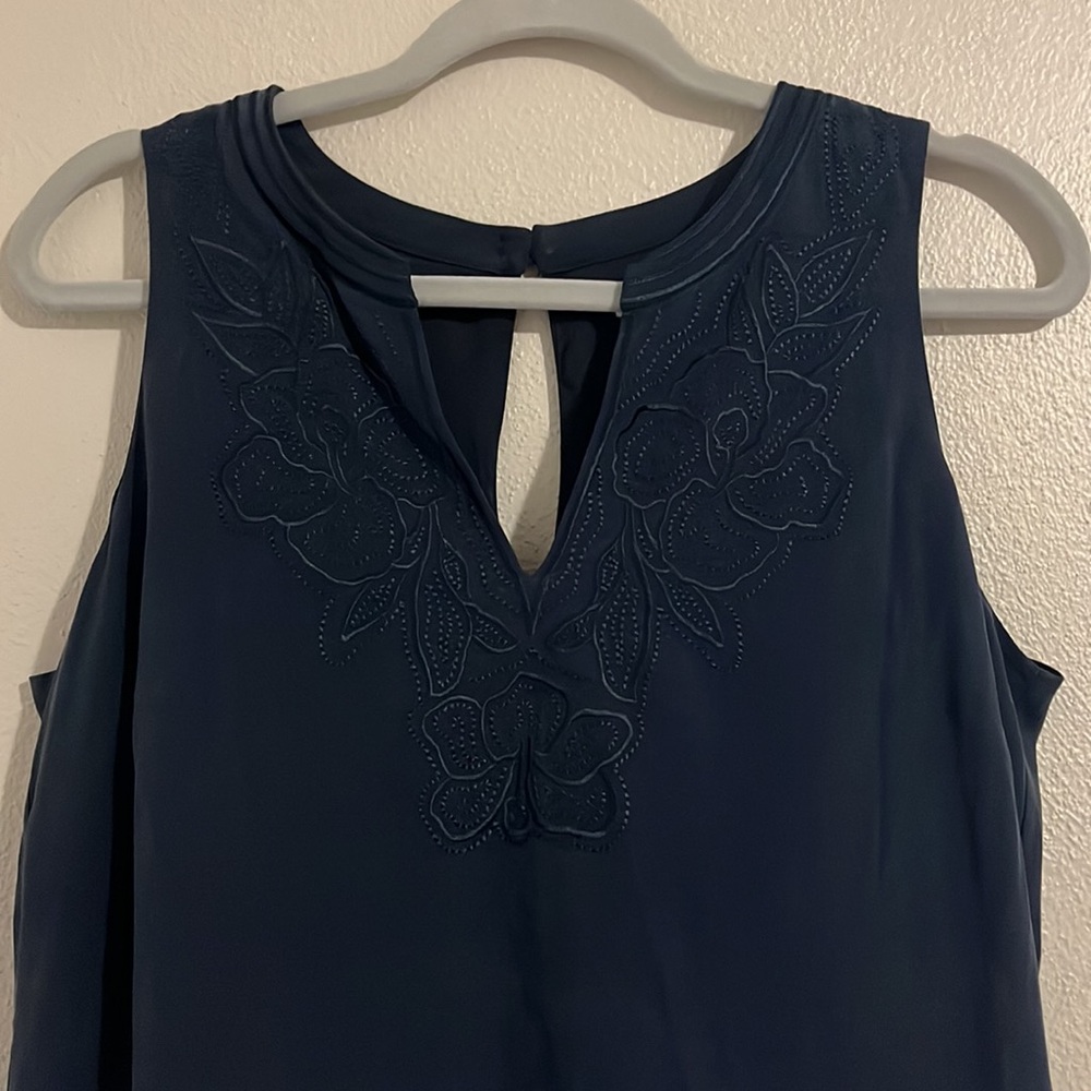 Navy silk dress